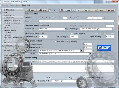 eAssistant Calculation Module for Rolling Bearings with SKF Data