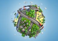 Onlineprinters customers offset 7,900 tons of carbon – equivalent to the emissions of a car travelling all roads worldwide. Copyright: Onlineprinters GmbH