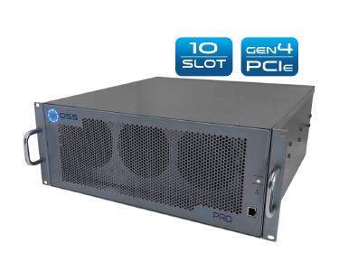 OSS Gen4 4HE Pro 10-Slot - HE Rackmount-Erweiterung mit bis zu zehn PCIe 4.0 Steckplätzen // Herst. Nr.: OSS-PCIe4-4UP-10-2-1M