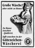 Ein Beispiel aus der Werbekampagne der Gütegemeinschaft sachgemäße Wäschepflege e.V. Ende der 1950er-Jahre. ©Gütegemeinschaft sachgemäße Wäschepflege e.V.