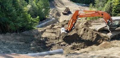 Photo of start of overburden excavation above portal height
