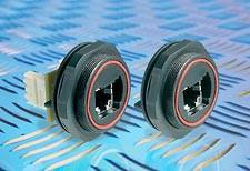 Waterproof RJ45 Ethernet connectors for IDC and PC mounting