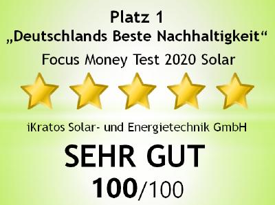 iKratos "Deutschlands Beste Nachhaltigkeit" mit 100 von 100 Punkten