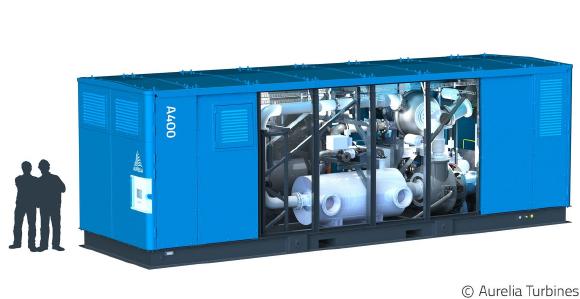 Eine neue 400 kW Mikrogasturbine könnte neue Anwendungsfelder für die Kraft-Wärme-Kopplung erschließen (Bild: Aurelia Turbines Oy)