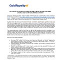 [PDF] Gold Royalty Reports Record Six-Month Results with Continued Strong Cash Flow and Earnings Growth