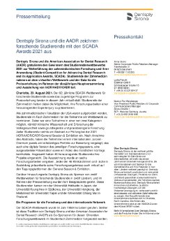 Dentsply Sirona_PM_Dentsply Sirona und die AADR zeichnen forschende Studierende mit den SCADA Aw.pdf