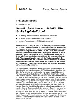 16-08-25 PM Dematic rüstet Kunden mit SAP HANA für die Big-Data-Zukunft.pdf