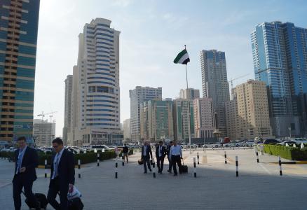 Visitors from the United Arab Emirates and the neighbouring states obtained information at SteelFab in the Emirate of Sharjah / Source: DVS/Messe Essen