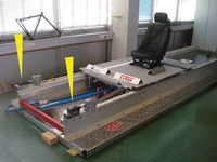 Beim ersten Testaufbau für den Aufprallsimulator kamen zwei ACE Industrie-Stoßdämpfer vom Typ MAGNUM mit Gewinde M45x1,5 und 75 mm Hub zum Einsatz, (Foto: ACE & Hochschule Konstanz für Technik, Wirtschaft und Gestaltung)