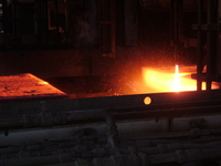 Stranggussanlage: Schneiden des Strangs