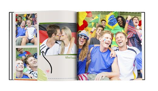 Zur Fußball-WM 2014: Die schönsten Fotos und Videos in einem echten Buch festhalten oder als Fan-Postkarte versenden