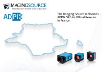 The Imaging Source and ADPIX SAS join forces to expand access to industrial and embedded vision solutions across France. The Imaging Source and ADPIX SAS join forces to expand access to industrial and embedded vision solutions across France.