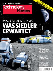 Das Titelbild der aktuellen Technology Review-Ausgabe 8/2009