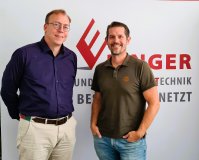 Christoph Grüttner from Primion (left) and Roland Alterdinger from NST EBINGER (right) are looking forward to working together. 