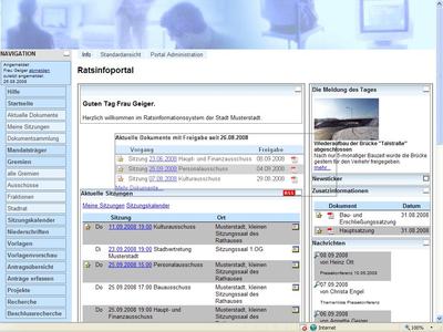 SessionNet Ratsinformationssystem mit Containermodell
