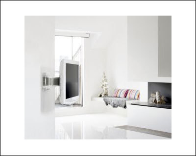 Perfekt für eine stilvolle, weiße Umgebung, der SMS Flatscreeen WL 3D in Glossy White