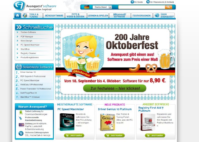 Avanquest Onlineshop_Oktoberfest Spezial Startseite.jpg