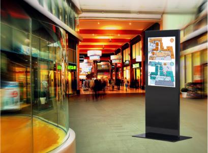 MonLines Design Display Stele Anwendung Flughafen