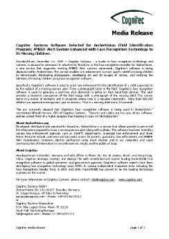 Cognitec Systems Software Selected for AmberVision.pdf