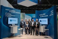 Das Team der GWS beim EUROBAUSTOFF FORUM 2025. V. l. n. r.: Maik Niggemann, Patrick Jablonski, Sabine Hoffmann, Udo Lorenz, Andreas Wanstrath und Philipp Köppe