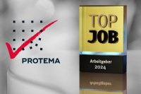 Bereits zum vierten Mal geht das „Top Job“-Siegel für herausragende Arbeitgeberqualitäten und für eine starke Unternehmenskultur an PROTEMA. Bereits zum vierten Mal geht das „Top Job“-Siegel für herausragende Arbeitgeberqualitäten und für eine starke Unternehmenskultur an PROTEMA.