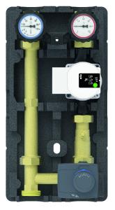 Die AFRISO Heizungspumpengruppe PrimoTherm® 180-2 DN 25 KVS Vario bietet neben einem werkzeuglos zu montierenden Stellmotor eine weitere Raffinesse: Ein 3-Wege-Mischventil mit jederzeit verstellbarem Kvs-Wert