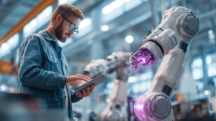 isaxmarketing_Photorealistic_factory_worker_collaborating_wit_89b744e3-d5eb-4f51-aae3-99aaef0c3.webp