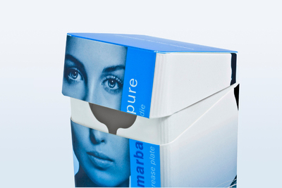 Faltschachtel-Verpackung mit Rounded Corner