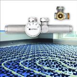 Die neuen Twin-Kombiblöcke von AFRISO: Durch die Möglichkeit der Vorwand-Montage ist eine Fußbodenheizung an Heizkörper nicht nur im Neubau, sondern vor allem auch nachträglich bei bereits bestehenden Heizungsanlagen einfach und schnell anschließbar. (Foto: AFRISO)