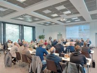 Das „Parlament des Handwerks“: Die Mitglieder der Vollversammlung sehen die Handwerkskammer Karlsruhe mit ihrem Großprojekt Bildungsakademie auf dem richtigen Zukunftskurs.  Foto: HWK