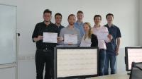 Studierende des Studiengangs Wirtschaftsingenieurwesen-Gebäude-systemtechnologie absolvierten in Lüdenscheid erfolgreich eine Caneco BT-Softwareschulung (Foto: Bastian Paus)