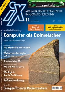 Das Titelbild der aktuellen iX-Ausgabe 11/2008