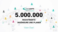 Die CAD-Content Plattform von TraceParts feiert 5 Millionen registrierte Ingenieure und Planer.
