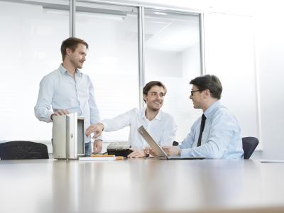 Das neue Weidmüller Vertriebsbüro in Ulm dient vorwiegend als Kunden- und Kommunikationsplattform. Es werden vor allem Schulungen, Events und Meetings durchgeführt