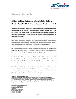 03 All Service Sicherheitsdienste GmbH - Peter Haller in Vorstand des BDSW Fachausschusses .pdf