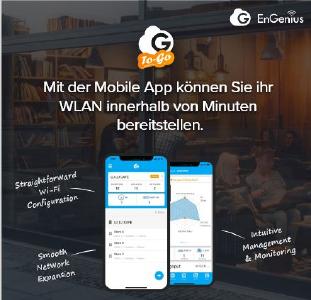 Mit der Mobile App können Sie ihr WLAN innerhalb von Minuten bereitstellen.