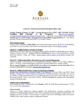 12022025_EN_ARU_Aurania PDAC Events 2025.pdf