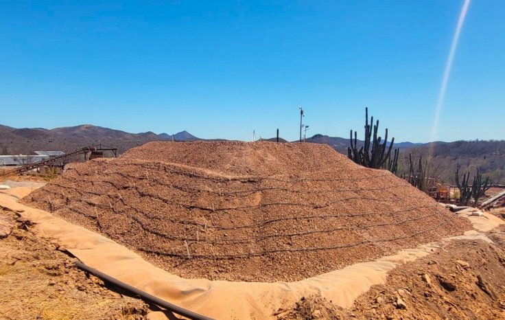 Tocvan - Bulk Sample heap leach pile during irrigation setup.jpeg
