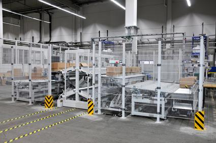 Entladestation für Multiorder-Pickingwagen