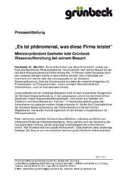 Ministerpräsident Seehofer lobt Grünbeck Wasseraufbereitung bei seinem Besuch.pdf