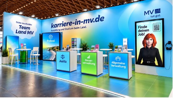 Stand des Landes Mecklenburg Vorpommern, KI generiert, Symbolfoto