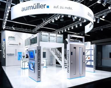 Messestand von Aumüller Aumatic auf der Fensterbau Frontale 2018