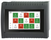 Für höheren Nutzerkomfort erlaubt das neue Bedientableau 925 mit Touch-Display die intuitive Anzeige und das Bedienen von bis zu 24 Fluchttüren oder Gruppenfunktionen