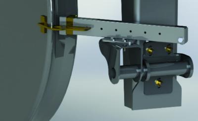 Aufgebracht auf Radrücken und Spurkranz minimieren die Schmierstifte der Spurkranzschmiersysteme den Verschleiß und verlängern so die Laufzeiten der Räder / © Knorr- Bremse