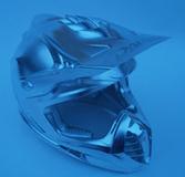 Ein mit Hilfe von hyperMILL® produzierter Offroad-Helm war der Hingucker am Stand von OPEN MIND auf der SolidWorks World 2012 in San Diego