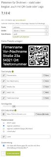 BVCP Plaketten-Konfigurator mit hinzufügbarem QR-Code, Label oder Logo