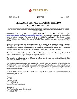 25062018_EN_Treasury_Metals_Closing Private Placement.pdf