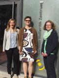 asmina Hostert (SPD Böblingen) , Saskia Esken (MdB) und die Vize-Präsidentin der Hochschule Reutlingen, Prof. Dr. Gabriela Tullius