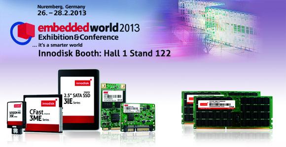 Innodisk zeigt ein komplettes Angebot an Industrie-SATA-III-Speicher auf Embedded World 2013