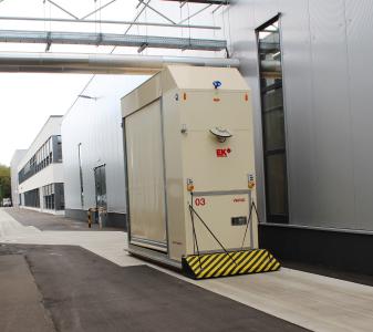 Navigation eines Outdoor-Transportroboters per induktiver Spurführung
